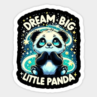 Dream Big Little Panda Sticker